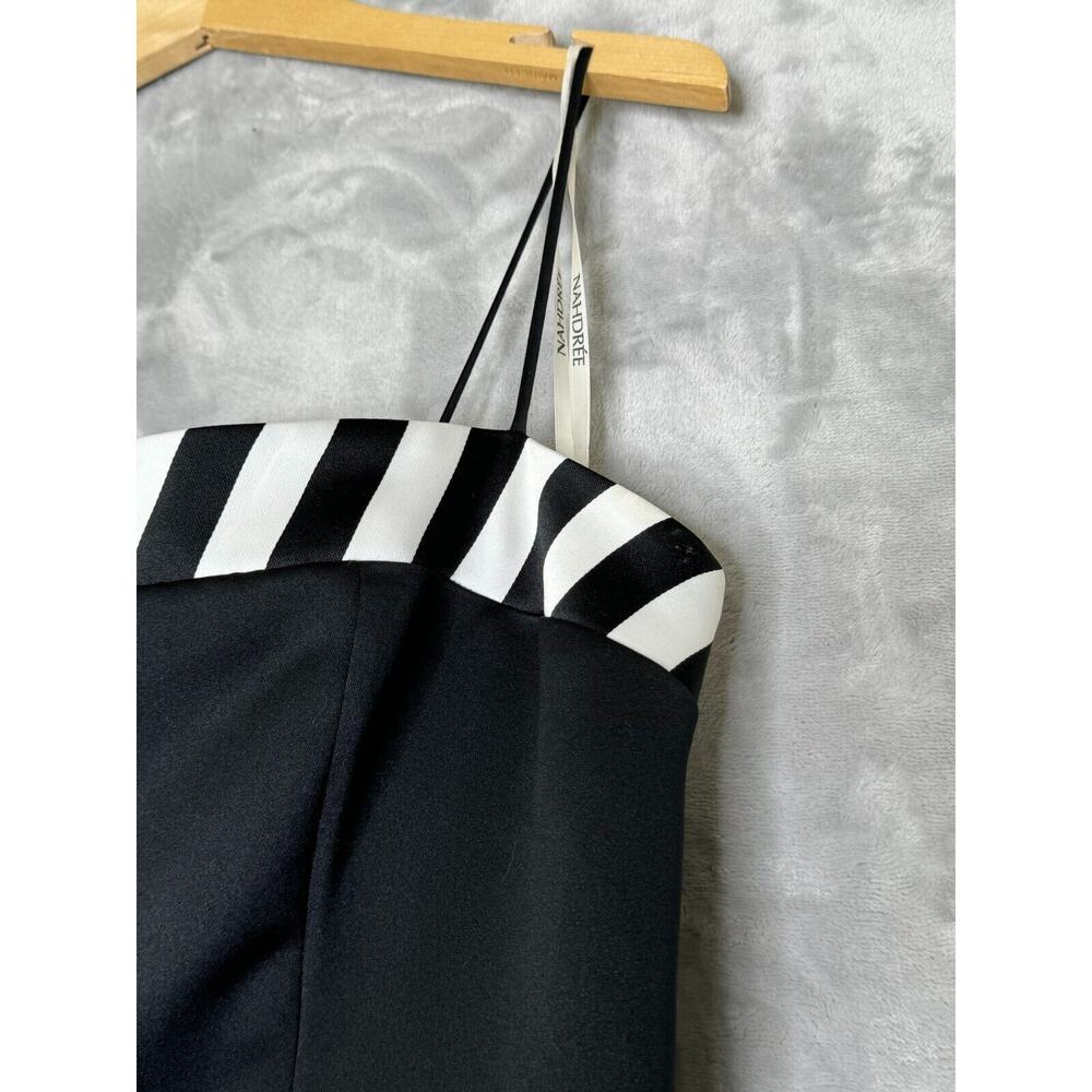 Vintage Victor Costa Elegant Black Dress w/White Accents in exquisite condition - Picture 4 of 10